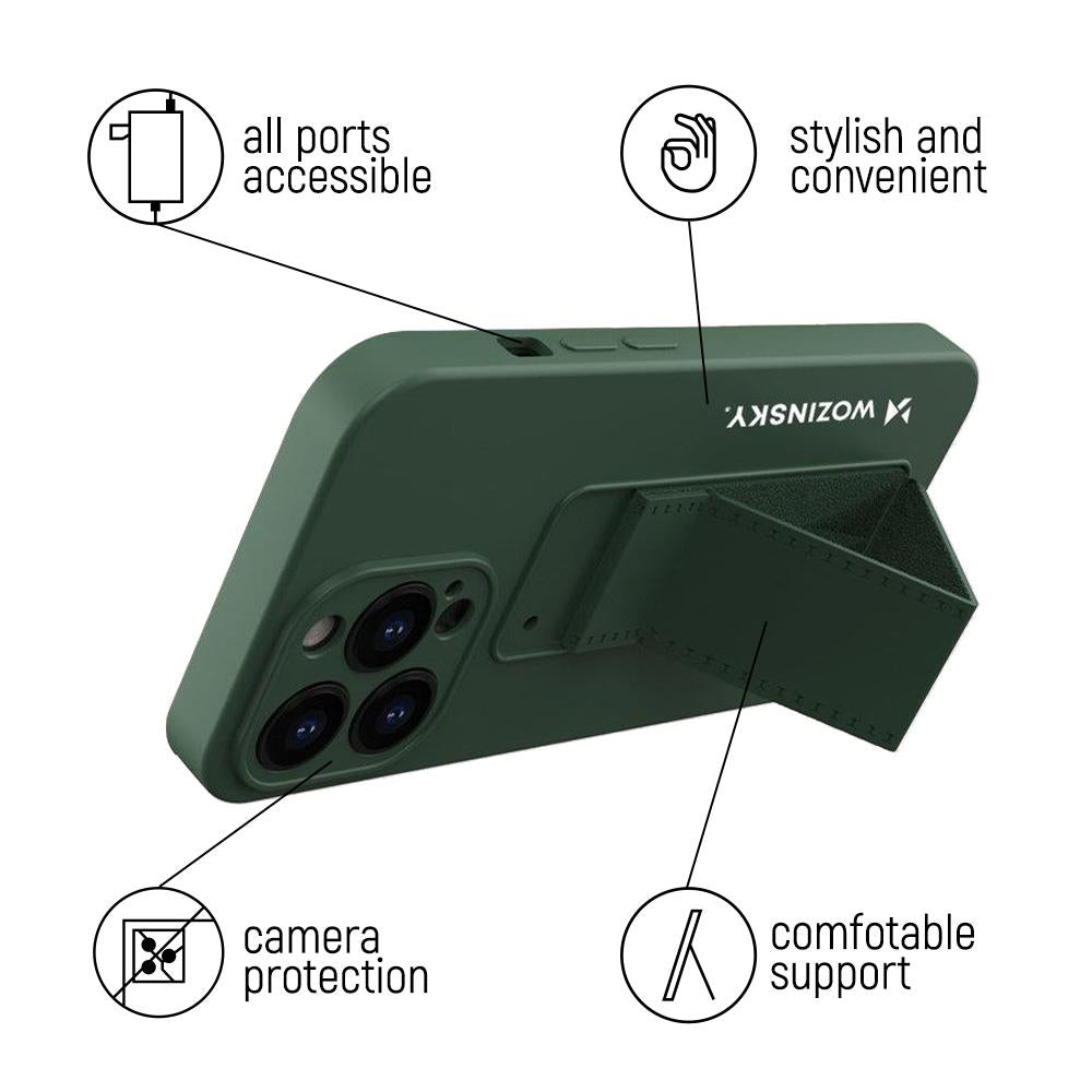 Wozinsky Kickstand Case silikonhylster med stativ til Samsung Galaxy S22+ rød