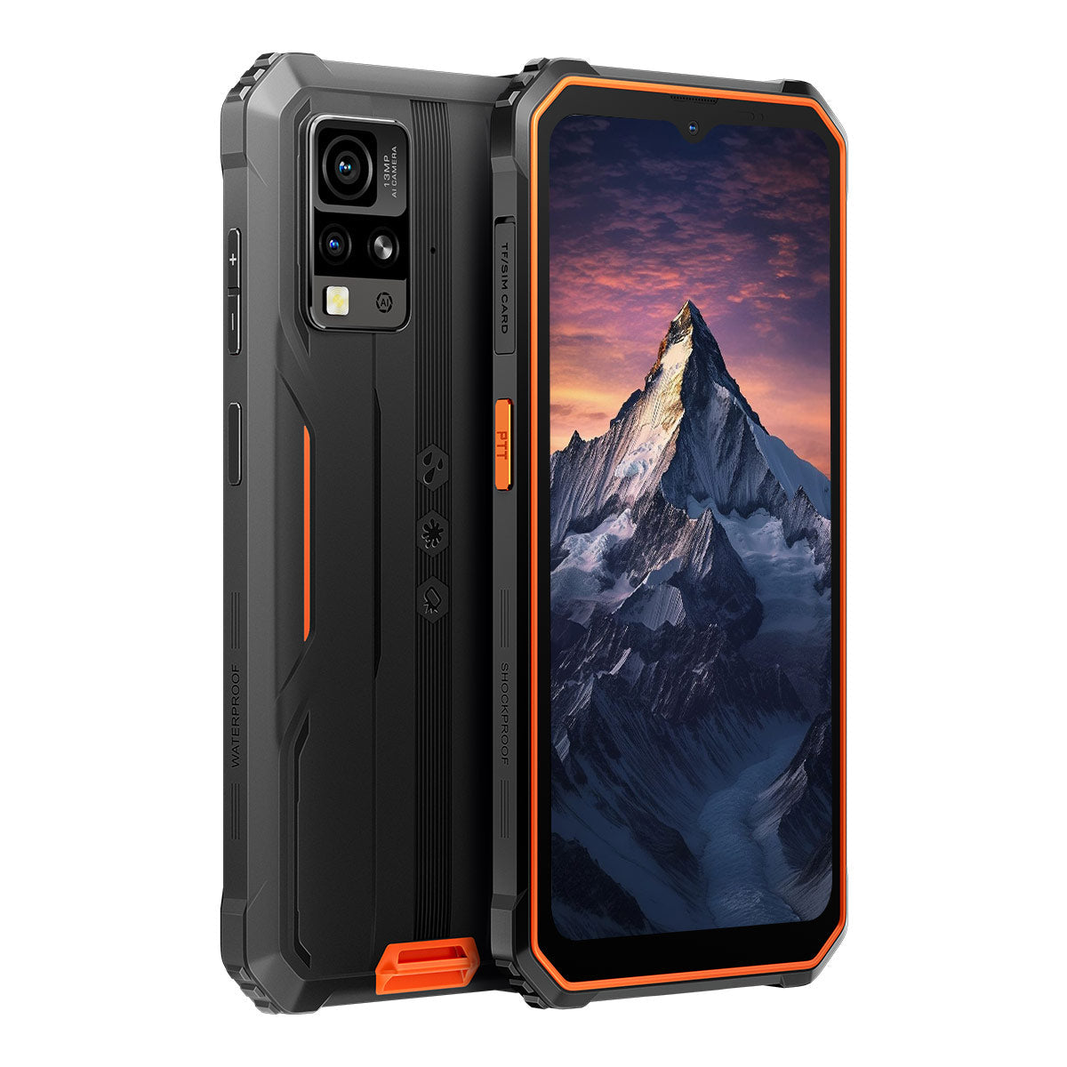 Blackview BV4800 PRO 16,7 cm (6.56") Dual SIM Android 14 4G 4 GB 128 GB 5180 mAh Sort, Orange
