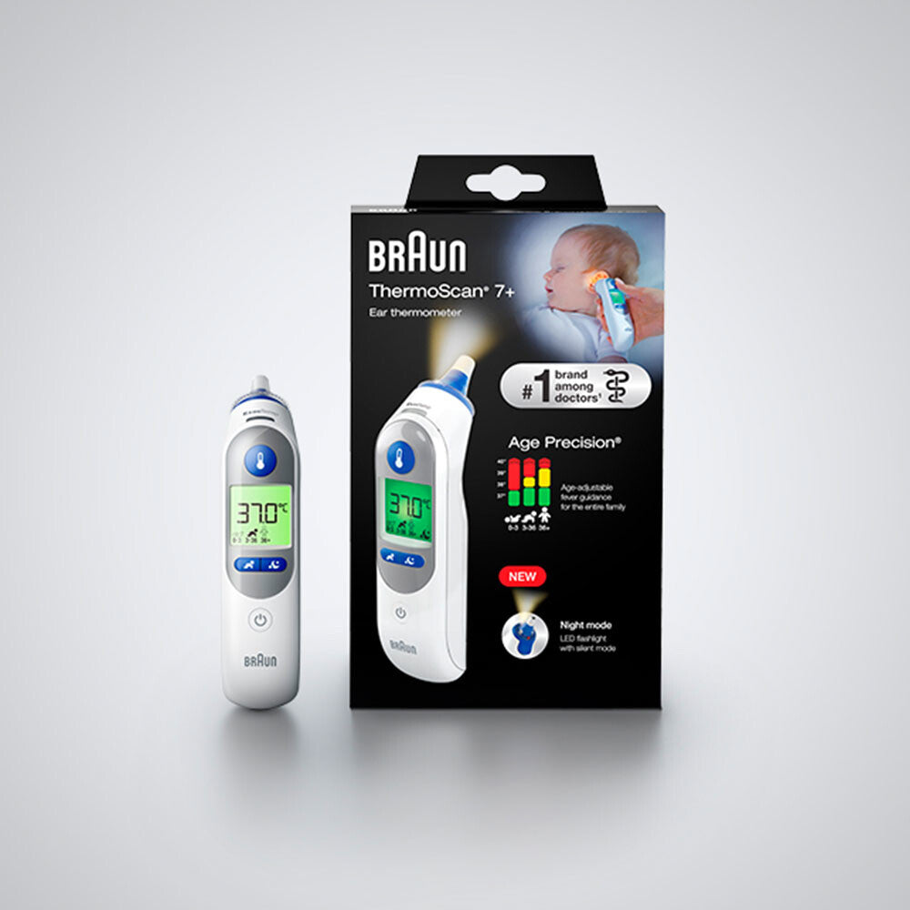 Braun IRT6525 digital kropstermometer Kontakttemperatur Hvid Øre Knapper