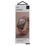 Uniq Aspen Strimlet rem til Apple Watch 1/2/3/4/5/6/7/8/SE/SE2 44/42/45 mm - lyserød