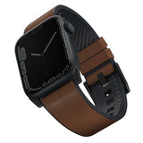 Uniq Straden Leather Hybrid Strap til Apple Watch 1/2/3/4/5/6/7/8/SE/SE2/Ultra 42/44/45/49 mm - brun