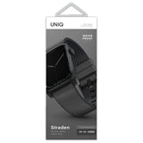 Uniq Straden læder hybrid rem til Apple Watch 1/2/3/4/5/6/7/8/SE/SE2/Ultra 42/44/45/49 mm - Grå