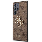 Guess 4G Big Metal Logo Case for Samsung Galaxy S22 Ultra - Brown