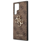Guess 4G Big Metal Logo Case for Samsung Galaxy S22 Ultra - Brown