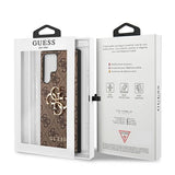 Guess 4G Big Metal Logo Case for Samsung Galaxy S22 Ultra - Brown