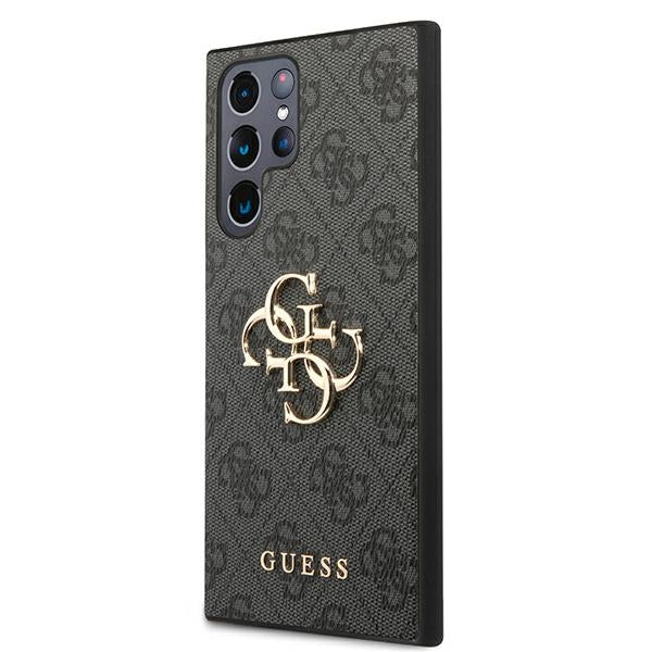 Guess GUHCS22L4GMGGR S908 S22 Ultra szary/grå hardcase 4G Big Metal Logo