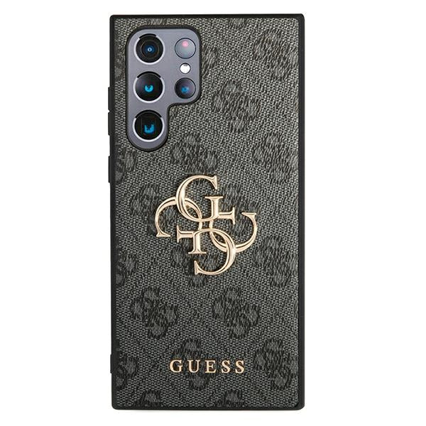 Guess GUHCS22L4GMGGR S908 S22 Ultra szary/grå hardcase 4G Big Metal Logo