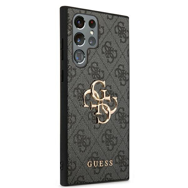 Guess GUHCS22L4GMGGR S908 S22 Ultra szary/grå hardcase 4G Big Metal Logo