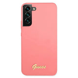 Guess GUHCS22MLSLMGFU S22+ S906 fuchsia/fuchsia hardcase Silicone Script Metal Logo