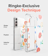 Ringke Fusion Design Armored Case Cover med Gel Frame til Samsung Galaxy S22 + (S22 Plus) gennemsigtig (Seoul) (F593R89)