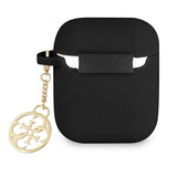 Guess GUA2LSC4EK AirPods 1/2 cover black/black Silicone Charm 4G Collection