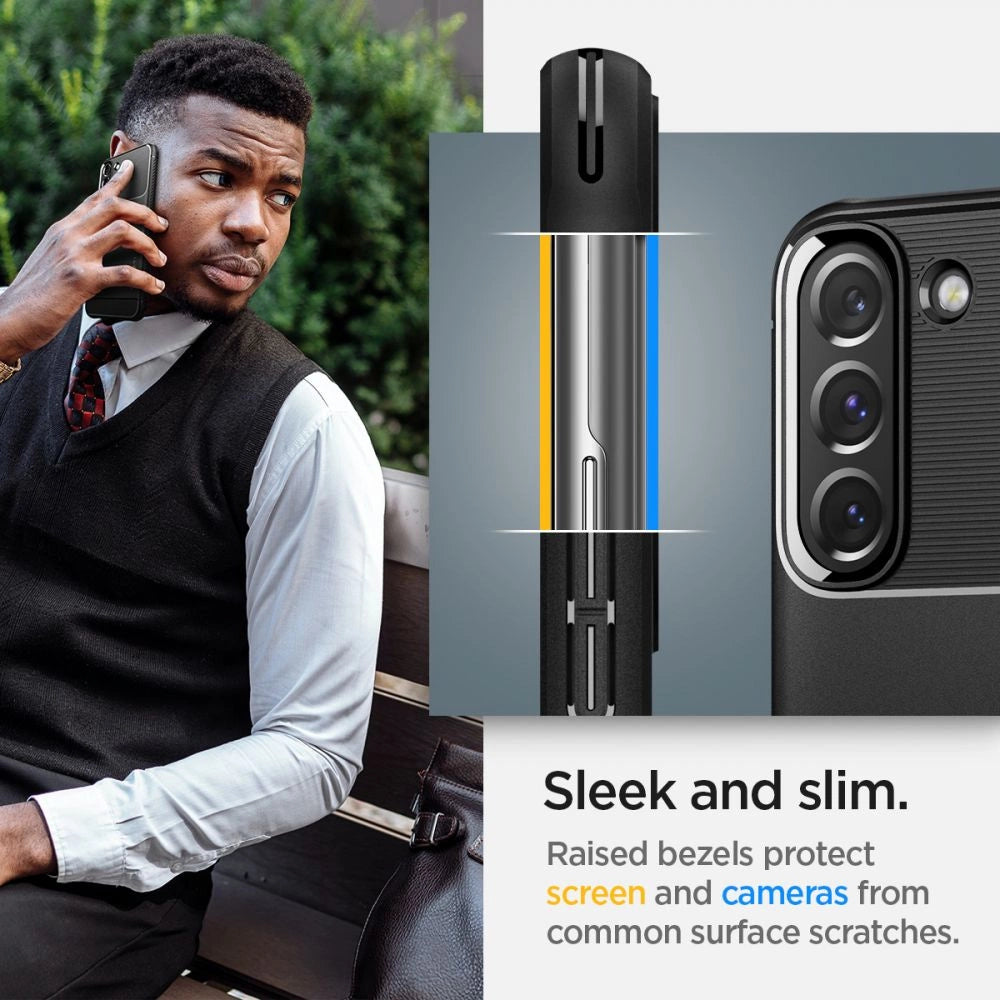 Spigen Rugged Armor Case for Samsung Galaxy S22 - Matte Black