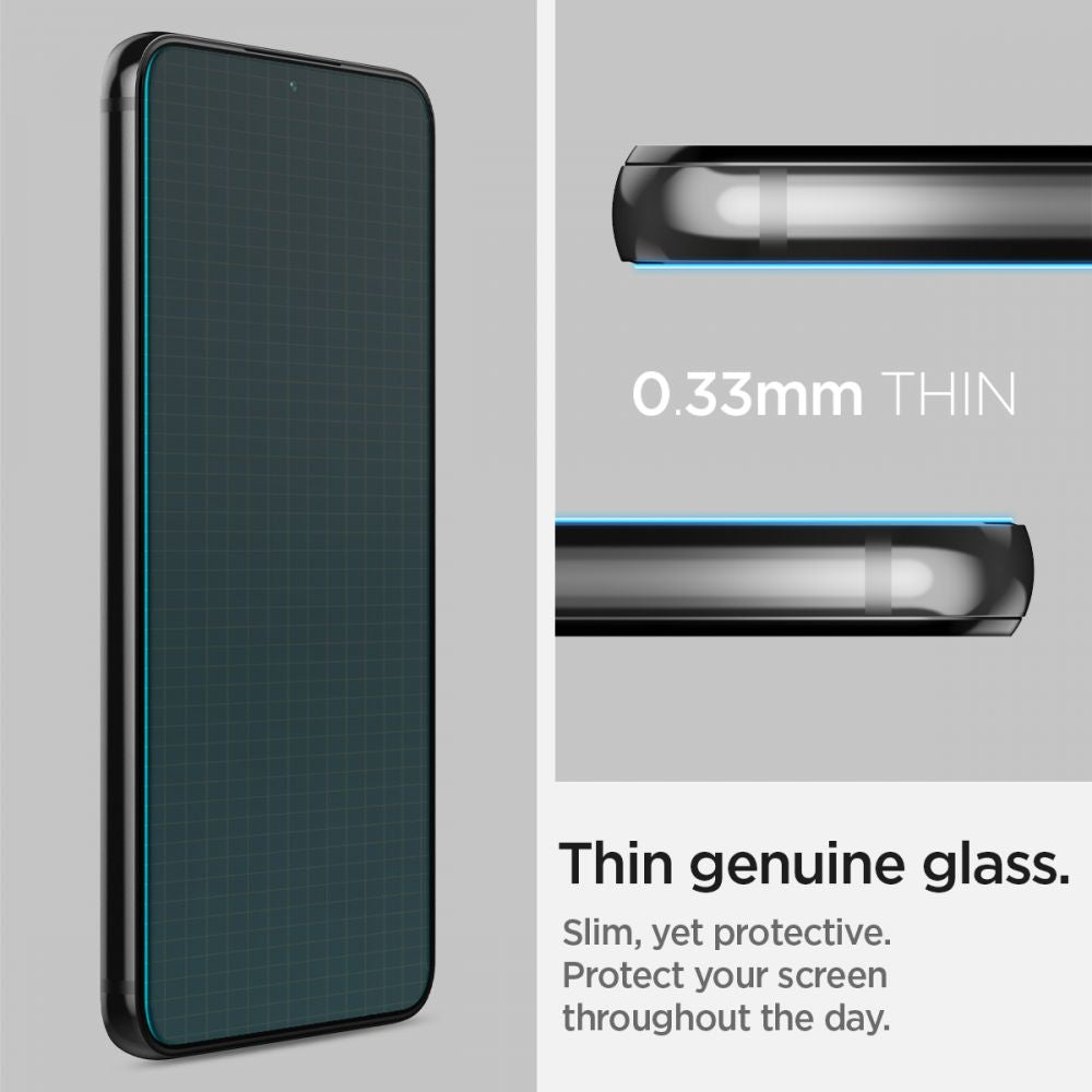 Spigen Glas.tR EZ Fit tempereret glas til Samsung Galaxy S22 - 2 stk.