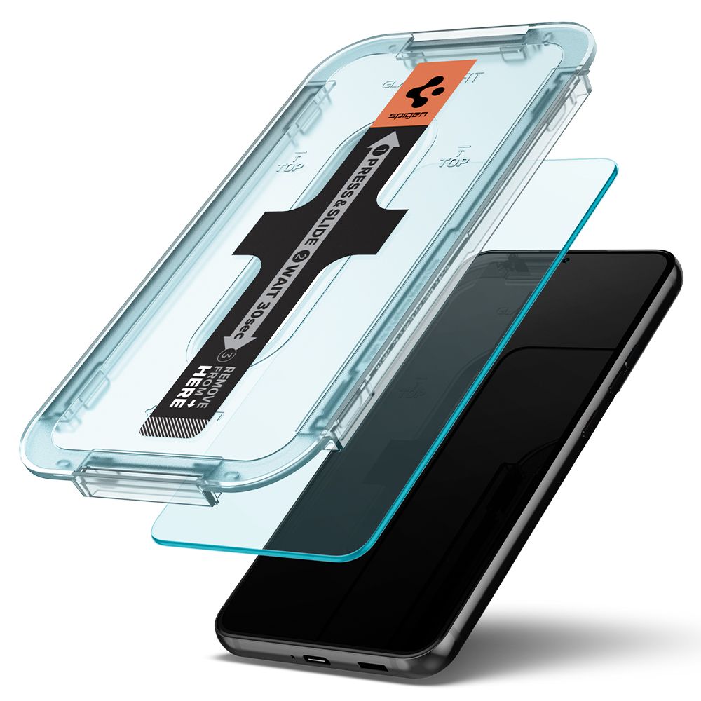 Spigen Glas.tR EZ Fit tempereret glas til Samsung Galaxy S22 - 2 stk.