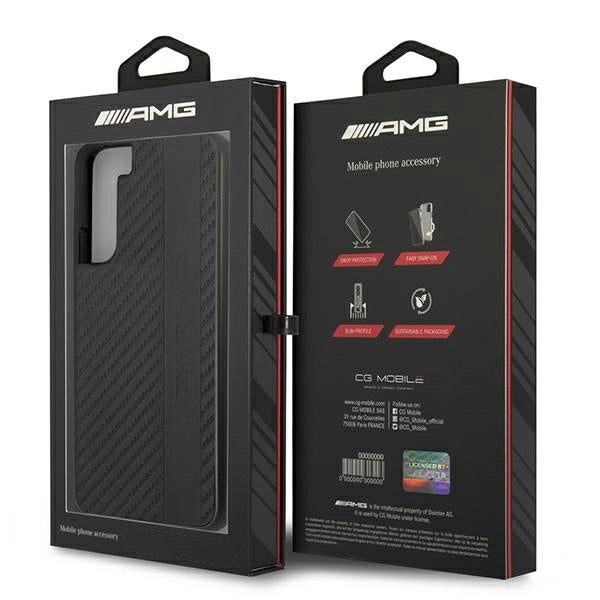 AMG AMHCS22MBLSCA S22+ S906 sort/sort hardcase Carbon Stripe&Embossed