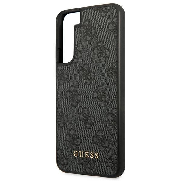 Guess GUHCS22SG4GFGR S22 S901 szary/grå hard case 4G Metal Gold Logo