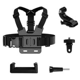 GoPro Chest Strap sæt med tilbehør 5 i 1 til GoPro, DJI, Insta360, SJCam, Eken sportskameraer (GoPro 5 i 1 brystrem)