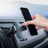 Baseus Metal Age II gravitational car phone holder for ventilation grille dark gray (SUJS000013)