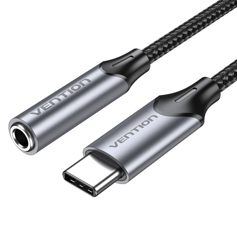 Vention BGMHA lydkabel 0,1 m 3.5mm USB Type-C Grå
