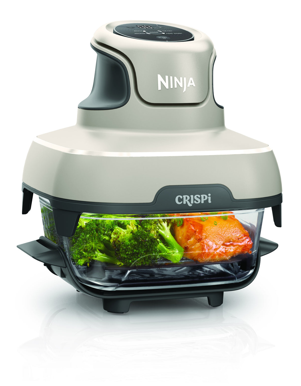 Ninja CRISPi Enkelt 4,5 L 1700 W Varmluftsteger Grå, Stenfarve, Transparent