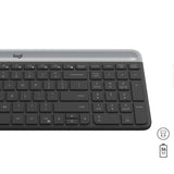 Logitech Slim MK470 tastatur Mus inkluderet Universel RF trådløst QWERTY US International Grafit