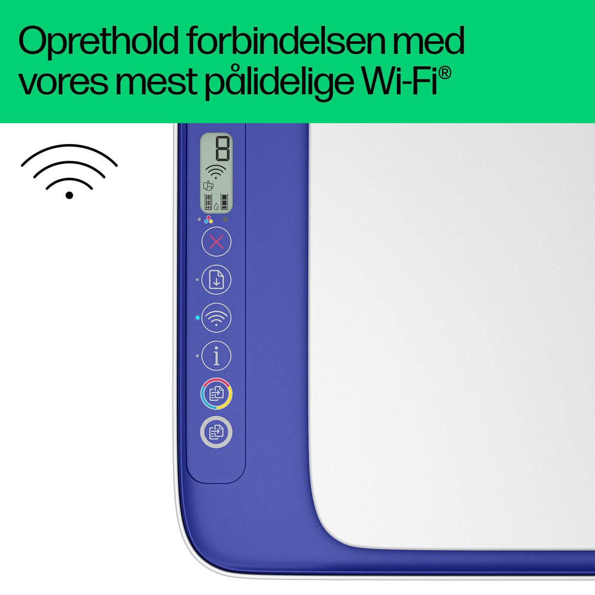 HP DeskJet 2821e Trådløst All-in-One Farve Printer, Instant Ink; Kopimaskine, scanner