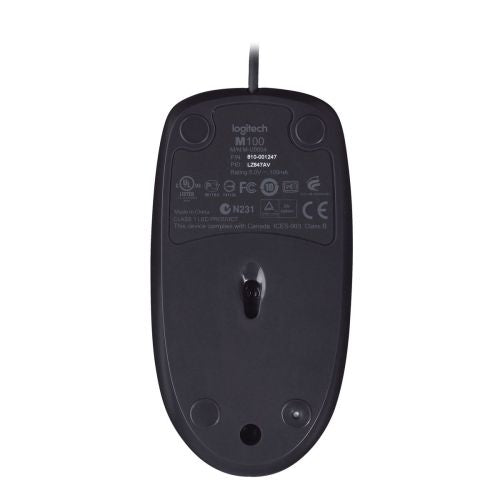 Logitech Mouse Wired M100 Black EU (910-006652)