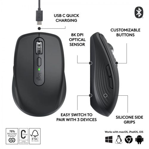 Logitech Mouse Wireless MX Anywhere 3S for Business Graphite EU (910-006929)