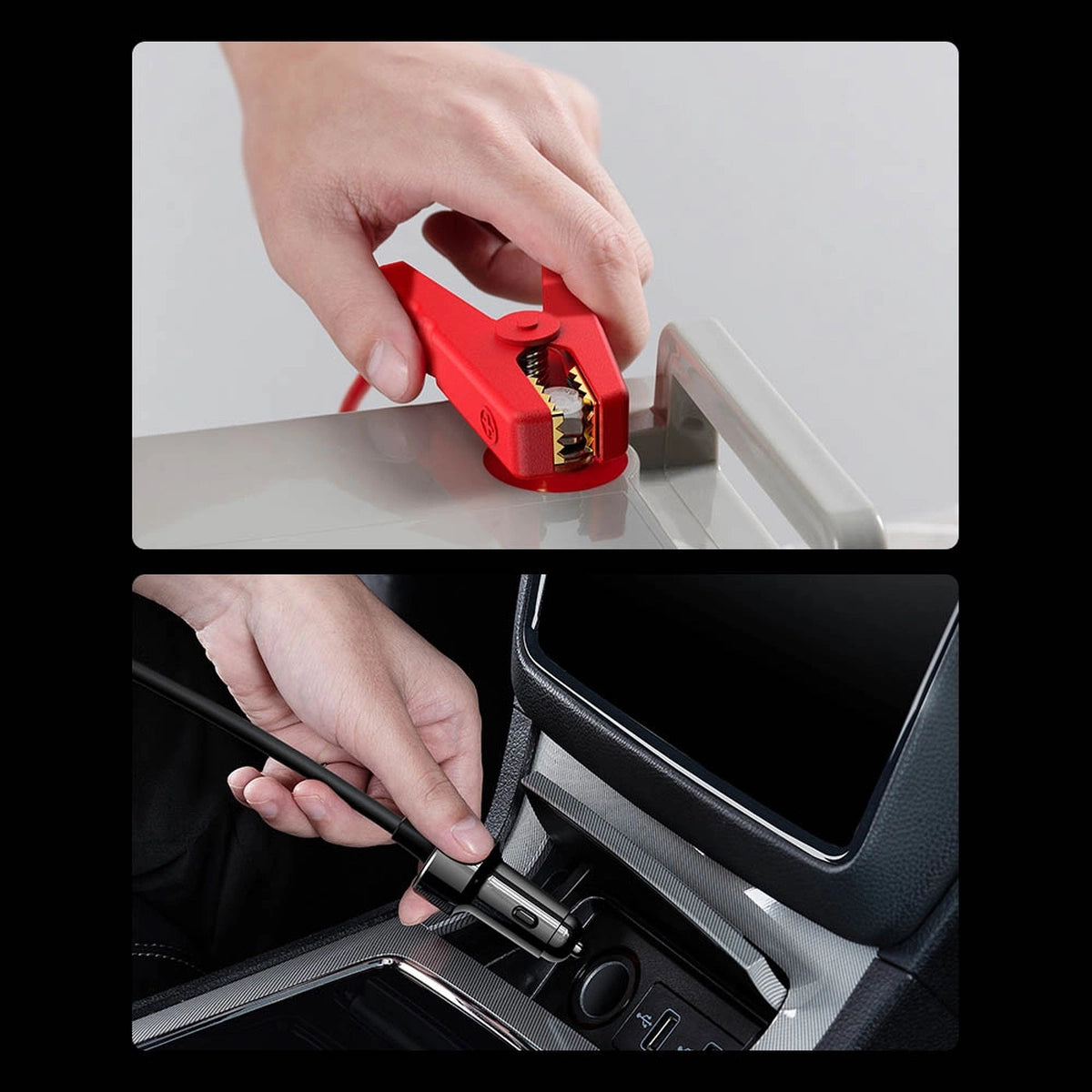 Baseus bilstrømsomformer 150W 12V / 500W 220V (EU- og KN-stik) sort (CGNB000101)