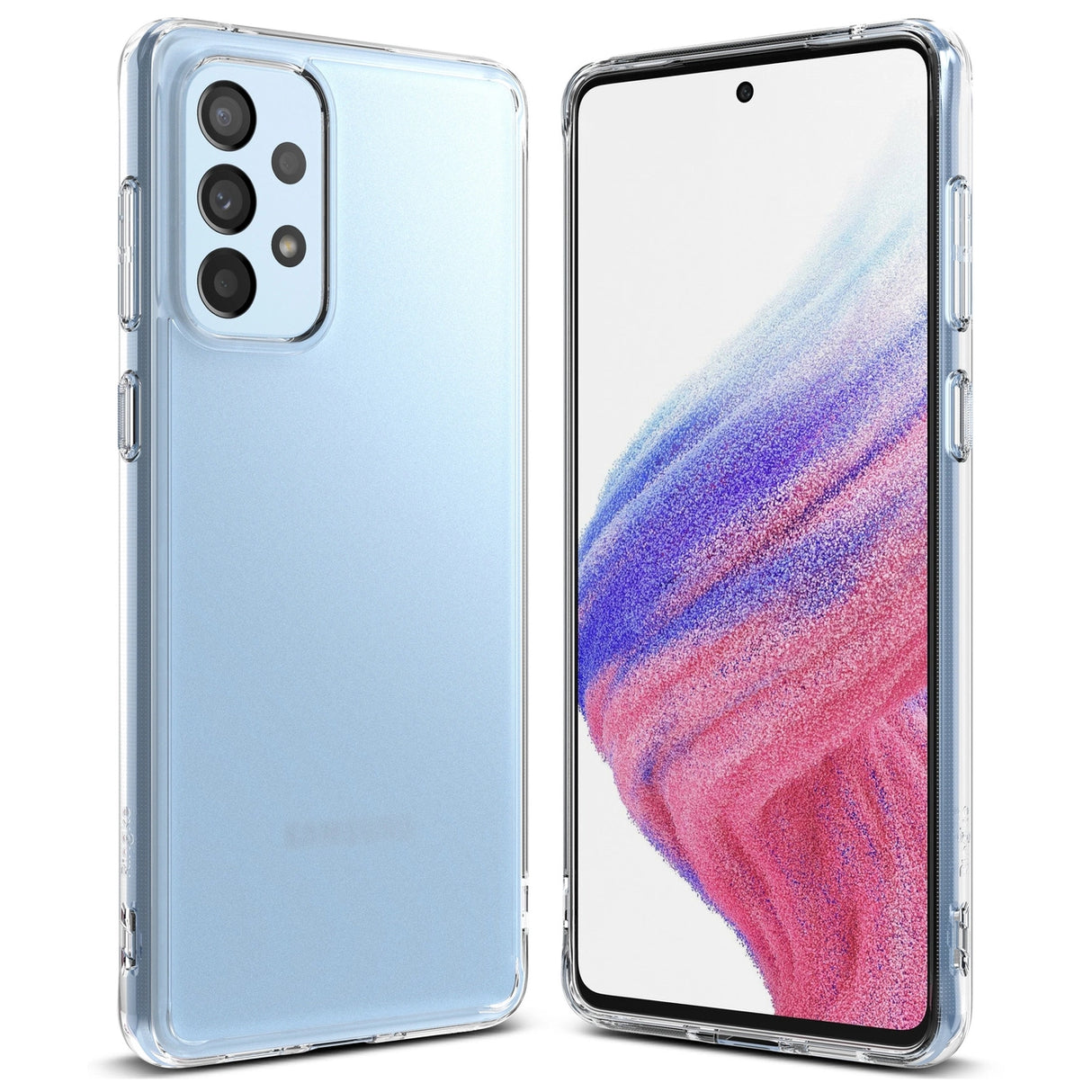 Ringke Fusion Matte tpu-kasse med en gennemskinnelig Samsung Galaxy A73 gelramme