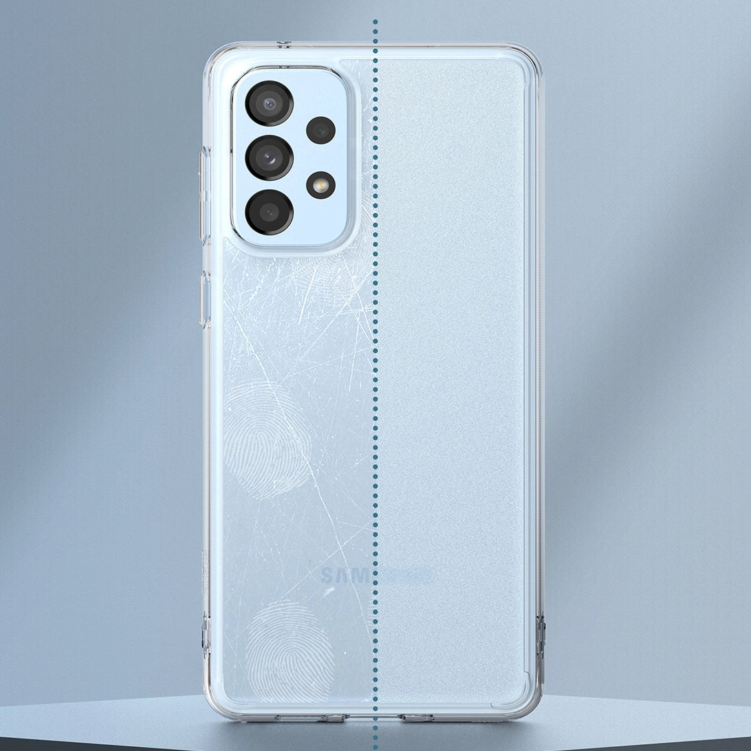 Ringke Fusion Matte tpu-kasse med en gennemskinnelig Samsung Galaxy A73 gelramme