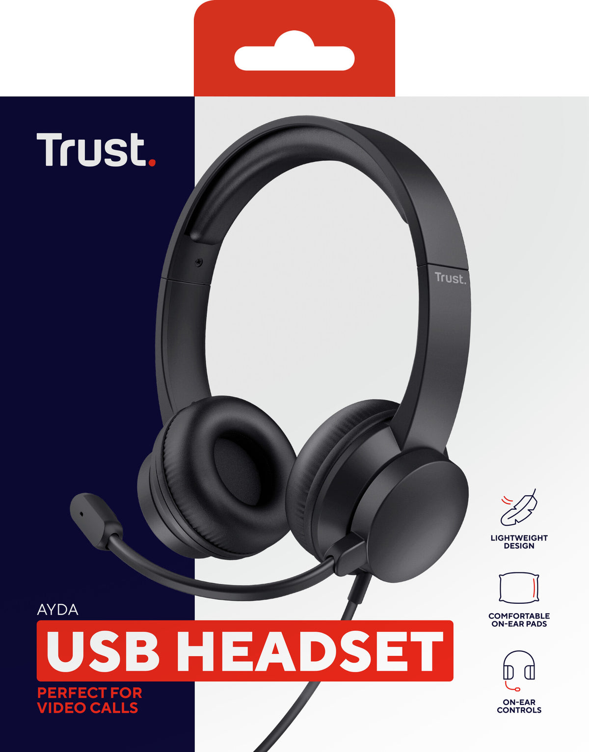 Trust Ayda Headset Ledningsført Opkald/musik Sort