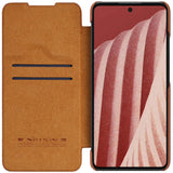 Nillkin Qin læderhylster for Samsung Galaxy A73 brun