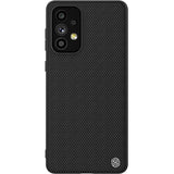 Nillkin Textured Case holdbar forstærket etui med gel ramme og nylon tilbage til Samsung Galaxy A73 sort