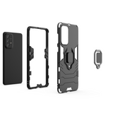 Ring Armor robust hybrid cover + magnetisk holder til Samsung Galaxy A73 sort