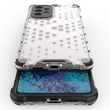 Honeycomb case pansret cover med en gel ramme til Samsung Galaxy A73 sort