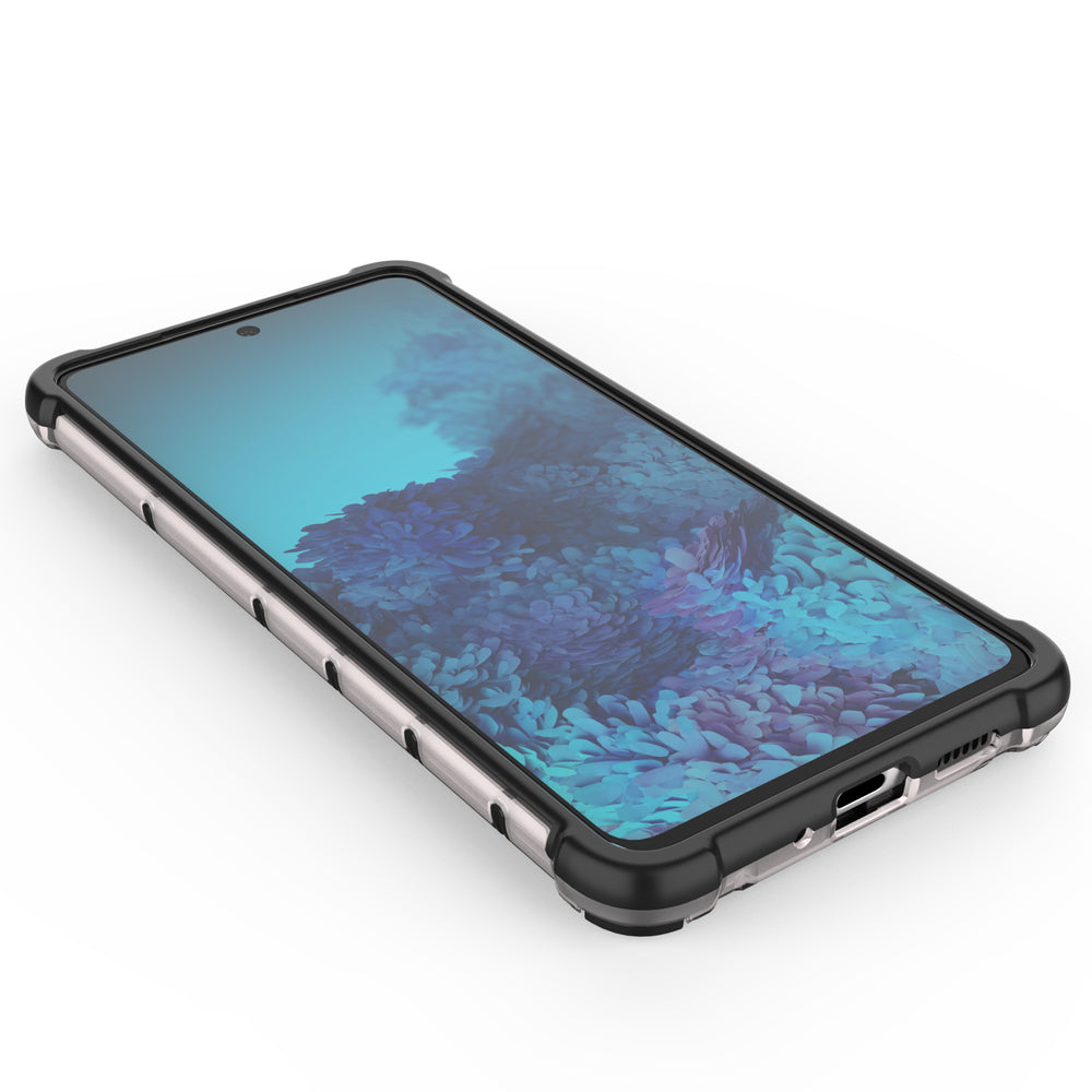 Honeycomb case pansret cover med en gel ramme til Samsung Galaxy A73 blå