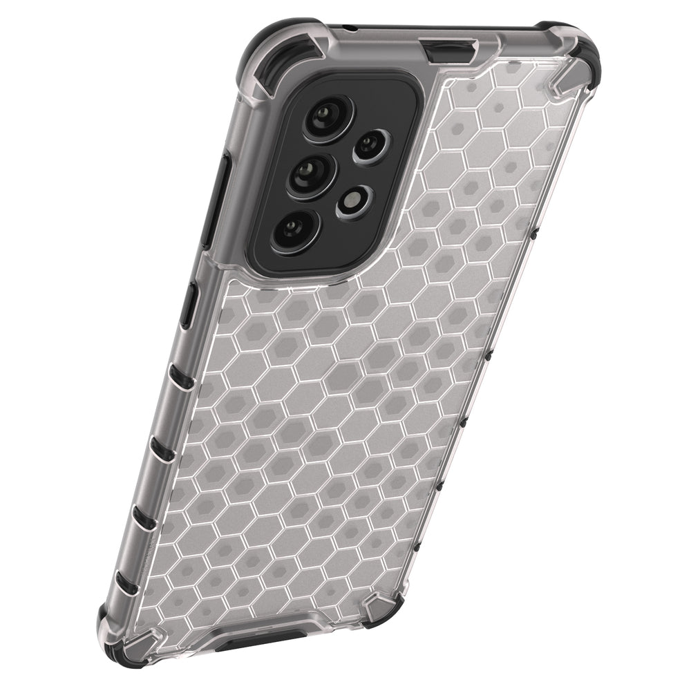 Honeycomb case pansret cover med en gel ramme til Samsung Galaxy A73 blå