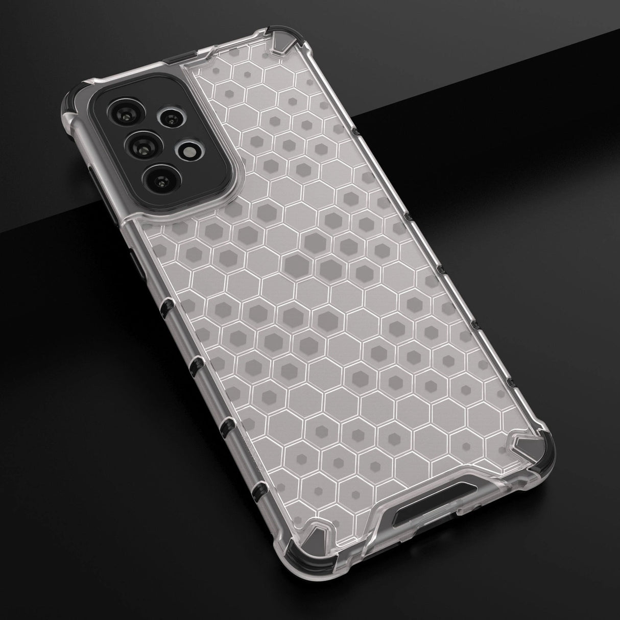 Honeycomb case pansret cover med en gel ramme til Samsung Galaxy A73 blå