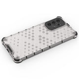 Honeycomb case pansret cover med en gel ramme til Samsung Galaxy A73 gennemsigtig