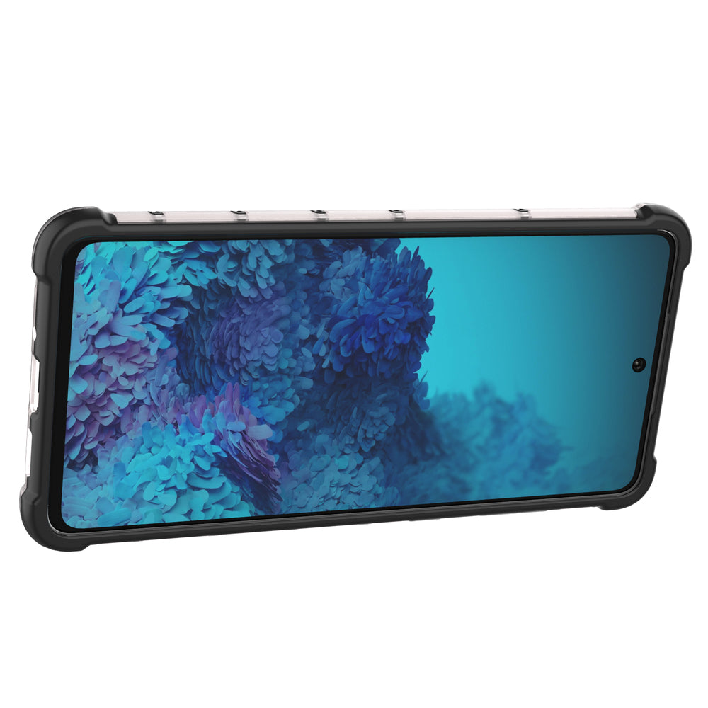 Honeycomb case pansret cover med en gel ramme til Samsung Galaxy A73 gennemsigtig