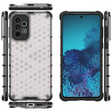 Honeycomb case pansret cover med en gel ramme til Samsung Galaxy A73 gennemsigtig