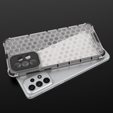 Honeycomb case pansret cover med en gel ramme til Samsung Galaxy A73 gennemsigtig