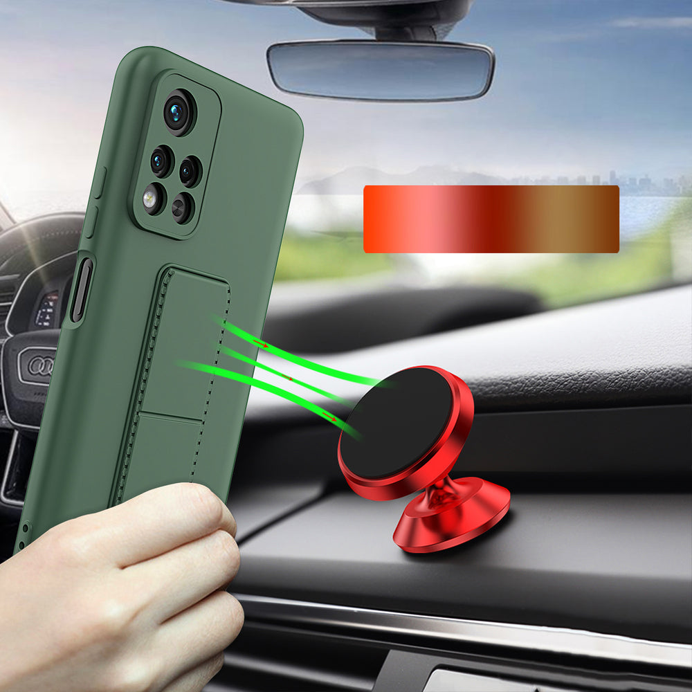Wozinsky Kickstand Case silikonefoder med kickstandfoder til Xiaomi Redmi Note 11S / Note 11 sort