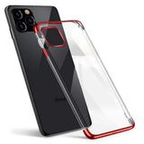 Clear Color case TPU gel cover med metalramme til Samsung Galaxy A13 5G rød