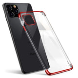 Clear case Farve TPU gel cover med en metallisk ramme til Samsung Galaxy A13 5G rød