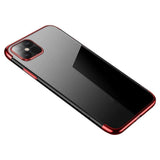 Clear Color TPU gel cover med metalramme til Samsung Galaxy S22 + (S22 Plus) rød
