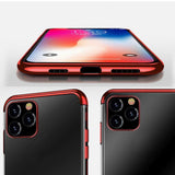 Clear Color TPU gel cover med metalramme til Samsung Galaxy S22 + (S22 Plus) rød