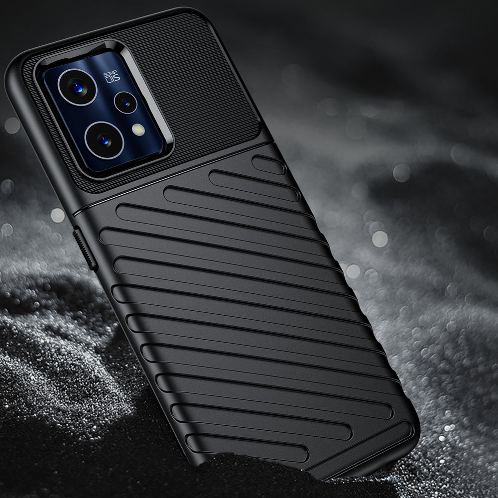 Thunder Case Fleksibel pansret cover til Realme 9 Pro + (9 Pro Plus) sort