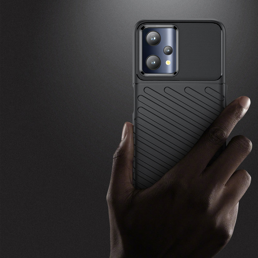 Thunder Case fleksible pansrede dække Realme 9 Pro sort